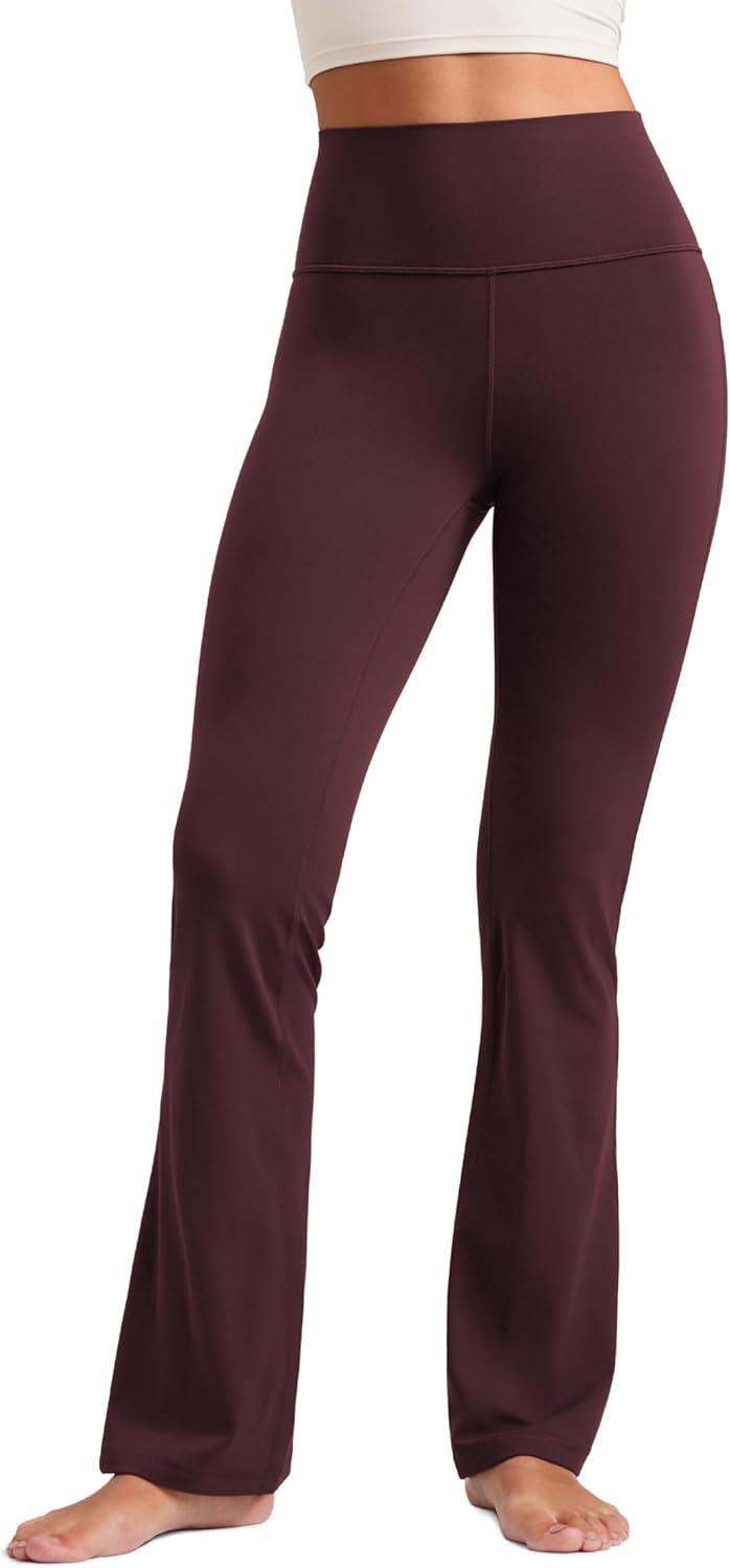 imageCRZ YOGA Butterluxe Flare Leggings 29quot305quot32quot335quot High Waist Bootcut Wide Leg Lounge Womens Yoga Pants with PocketRipe Plum