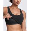 imageCRZ YOGA Butterlift Racerack Crop Tank Tops for Women  U Neck Yoga Padded Longline Sports Bras Pilates WorkoutBlack