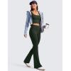 imageCRZ YOGA Butterluxe Flare Leggings 29quot305quot32quot335quot  High Waist Bootcut Wide Leg Lounge Womens Yoga Pants with PocketLegend Green