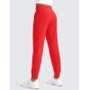 imageCRZ YOGA Girls Butterlift Athletic Joggers  Active Running Casual Lounge High Waist Pants with Pockets Kid TeenDeep Red