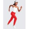 imageCRZ YOGA Girls Butterlift Athletic Joggers  Active Running Casual Lounge High Waist Pants with Pockets Kid TeenDeep Red