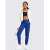 imageCRZ YOGA Girls Butterlift Athletic Joggers  Active Running Casual Lounge High Waist Pants with Pockets Kid TeenWaves Blue