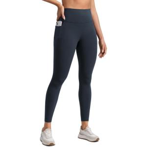 imageCRZ YOGA Butterlift Workout Leggings Pockets 25quot  High Waist Pilates Athletic Gym Womens Yoga Pants Buttery SoftTrue Navy