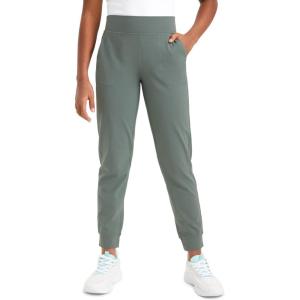 imageCRZ YOGA Girls Butterlift Athletic Joggers  Active Running Casual Lounge High Waist Pants with Pockets Kid TeenGrey Sage