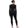 imageCRZ YOGA Softembrace Fleece Lined Thermal Underwear Set for Women  Soft Casual Base Layer Long Johns Warm Pajamas Top BottomBlack