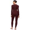 imageCRZ YOGA Softembrace Fleece Lined Thermal Underwear Set for Women  Soft Casual Base Layer Long Johns Warm Pajamas Top BottomRed Merlot