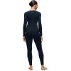 imageCRZ YOGA Softembrace Fleece Lined Thermal Underwear Set for Women  Soft Casual Base Layer Long Johns Warm Pajamas Top BottomTrue Navy