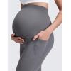 imageCRZ YOGA Womens Butterluxe Maternity Leggings with Pockets 25quot  Soft Workout Active Yoga Pregnancy Pants Over The BellyDark Carbon