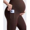 imageCRZ YOGA Womens Butterluxe Maternity Leggings with Pockets 25quot  Soft Workout Active Yoga Pregnancy Pants Over The BellyHot Fudge Brown