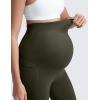 imageCRZ YOGA Womens Butterluxe Maternity Leggings with Pockets 25quot  Soft Workout Active Yoga Pregnancy Pants Over The BellyOlive Green