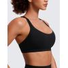 imageCRZ YOGA Naked Feeling Strappy Sports Bras for Women  Criss Cross Back Wireless Padded Cami Yoga Workout TopBlack