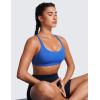 imageCRZ YOGA Naked Feeling Strappy Sports Bras for Women  Criss Cross Back Wireless Padded Cami Yoga Workout TopWaves Blue