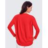 imageCRZ YOGA Pima Cotton Boat Neck Long Sleeve Shirts for Women  Workout Athletic Yoga Casual Tops Loose Fit Fall TShirtsDeep Red