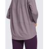 imageCRZ YOGA Pima Cotton Boat Neck Long Sleeve Shirts for Women  Workout Athletic Yoga Casual Tops Loose Fit Fall TShirtsPurple Gray