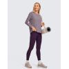 imageCRZ YOGA Pima Cotton Boat Neck Long Sleeve Shirts for Women  Workout Athletic Yoga Casual Tops Loose Fit Fall TShirtsPurple Gray