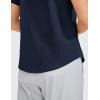 imageCRZ YOGA Pima Cotton Crewneck TShirts for Women  Workout Casual Yoga Athletic Short Sleeve Shirts Soft Crewneck Hip TopsNavy