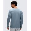 imageCRZ YOGA Pima Cotton Long Sleee Shirts for Men  Casual Crewneck TShirts Breathable Workout Daily Basic Tee TopsBelgian Blue