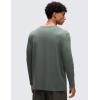 imageCRZ YOGA Pima Cotton Long Sleee Shirts for Men  Casual Crewneck TShirts Breathable Workout Daily Basic Tee TopsGrey Sage
