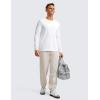 imageCRZ YOGA Pima Cotton Long Sleee Shirts for Men  Casual Crewneck TShirts Breathable Workout Daily Basic Tee TopsWhite