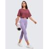 imageCRZ YOGA Pima Cotton Loose Crop TShirts for Women  Workout Yoga Casual Athletic Running Short Sleeve Shirts Crewneck TopsMisty Merlot
