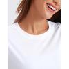 imageCRZ YOGA Pima Cotton Loose Crop TShirts for Women  Workout Yoga Casual Athletic Running Short Sleeve Shirts Crewneck TopsWhite