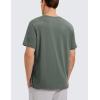 imageCRZ YOGA Pima Cotton Shirts for Men  Short Sleeve Casual Crewneck TShirts Breathable Workout Daily Tee TopsGrey Sage