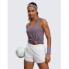 imagePima Cotton HipLength Tank RacerbackPurple Gray