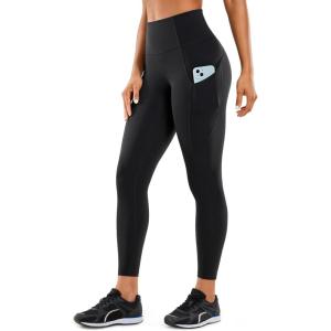 imageCRZ YOGA Naked Feeling Workout Leggings Pockets 25  High Waisted Womens Yoga Pants Running TightsBlack