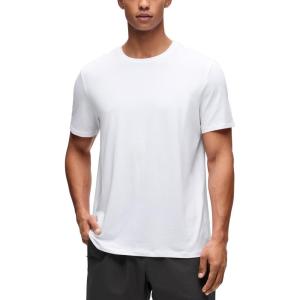 imageCRZ YOGA Pima Cotton Shirts for Men  Short Sleeve Casual Crewneck TShirts Breathable Workout Daily Tee TopsWhite