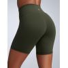 imageCRZ YOGA Butterbreeze Athletic Biker Shorts 6  High Waisted Workout Gym Volleyball Running Yoga Tummy Control WomensOlive Green