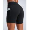 imageCRZ YOGA Butterbreeze Athletic Biker Shorts Pockets 6  High Waist Workout Gym Volleyball Running Yoga WomensBlack