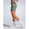 imageCRZ YOGA Butterbreeze Athletic Biker Shorts Pockets 6  High Waist Workout Gym Volleyball Running Yoga WomensGrey Sage