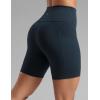 imageCRZ YOGA Butterbreeze Athletic Biker Shorts Pockets 6  High Waist Workout Gym Volleyball Running Yoga WomensTrue Navy