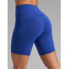 imageCRZ YOGA Butterbreeze Athletic Biker Shorts Pockets 6  High Waist Workout Gym Volleyball Running Yoga WomensWaves Blue