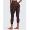 imageCRZ YOGA Butterlift Capris Workout Leggings 23quot  High Waisted Workout Pilates Crop Gym Athletic Womens Yoga PantsHot Fudge Brown