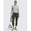 imageCRZ YOGA Butterlift Capris Workout Leggings 23quot  High Waisted Workout Pilates Crop Gym Athletic Womens Yoga PantsOlive Green