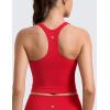 imageCRZ YOGA Butterlift Square Neck Crop Tank Tops for Women  Longline Racerback Sports Bras Yoga Cami Non PaddedAurora Red