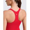 imageCRZ YOGA Butterlift Square Neck Crop Tank Tops for Women  Longline Racerback Sports Bras Yoga Cami Non PaddedAurora Red