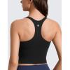 imageCRZ YOGA Butterlift Square Neck Crop Tank Tops for Women  Longline Racerback Sports Bras Yoga Cami Non PaddedBlack