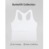 imageCRZ YOGA Butterlift Square Neck Crop Tank Tops for Women  Longline Racerback Sports Bras Yoga Cami Non PaddedWhite
