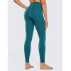 imageCRZ YOGA Butterluxe Crossover Waist Leggings 28quot  Criss Cross Full Length Workout Athletic Womens Yoga PantsBorealis Green