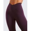 imageCRZ YOGA Butterluxe Crossover Waist Leggings 28quot  Criss Cross Full Length Workout Athletic Womens Yoga PantsDeep Purple
