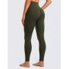 imageCRZ YOGA Butterluxe Crossover Waist Leggings 28quot  Criss Cross Full Length Workout Athletic Womens Yoga PantsOlive Green
