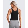 imageCRZ YOGA Butterluxe Double Lined Tank Tops for Women  Workout Casual Scoop Neck Racerback Crop Sleeveless ShirtBlack
