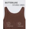 imageCRZ YOGA Butterluxe Double Lined Tank Tops for Women  Workout Casual Scoop Neck Racerback Crop Sleeveless ShirtCoffee Brown