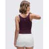 imageCRZ YOGA Butterluxe Double Lined Tank Tops for Women  Workout Casual Scoop Neck Racerback Crop Sleeveless ShirtDeep Purple