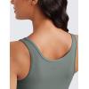 imageCRZ YOGA Butterluxe Double Lined Tank Tops for Women  Workout Casual Scoop Neck Racerback Crop Sleeveless ShirtGrey Sage