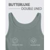 imageCRZ YOGA Butterluxe Double Lined Tank Tops for Women  Workout Casual Scoop Neck Racerback Crop Sleeveless ShirtGrey Sage
