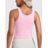 imageCRZ YOGA Butterluxe Double Lined Tank Tops for Women  Workout Casual Scoop Neck Racerback Crop Sleeveless ShirtPink Peony