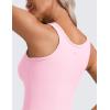 imageCRZ YOGA Butterluxe Double Lined Tank Tops for Women  Workout Casual Scoop Neck Racerback Crop Sleeveless ShirtPink Peony